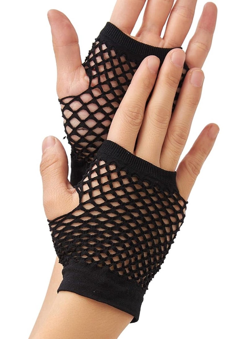 Lone Fishnet Gloves Fingerless For Women Fish Net Arm Sleeve Mesh Emo Goth Punk 80s Scene Accessories - Image 1